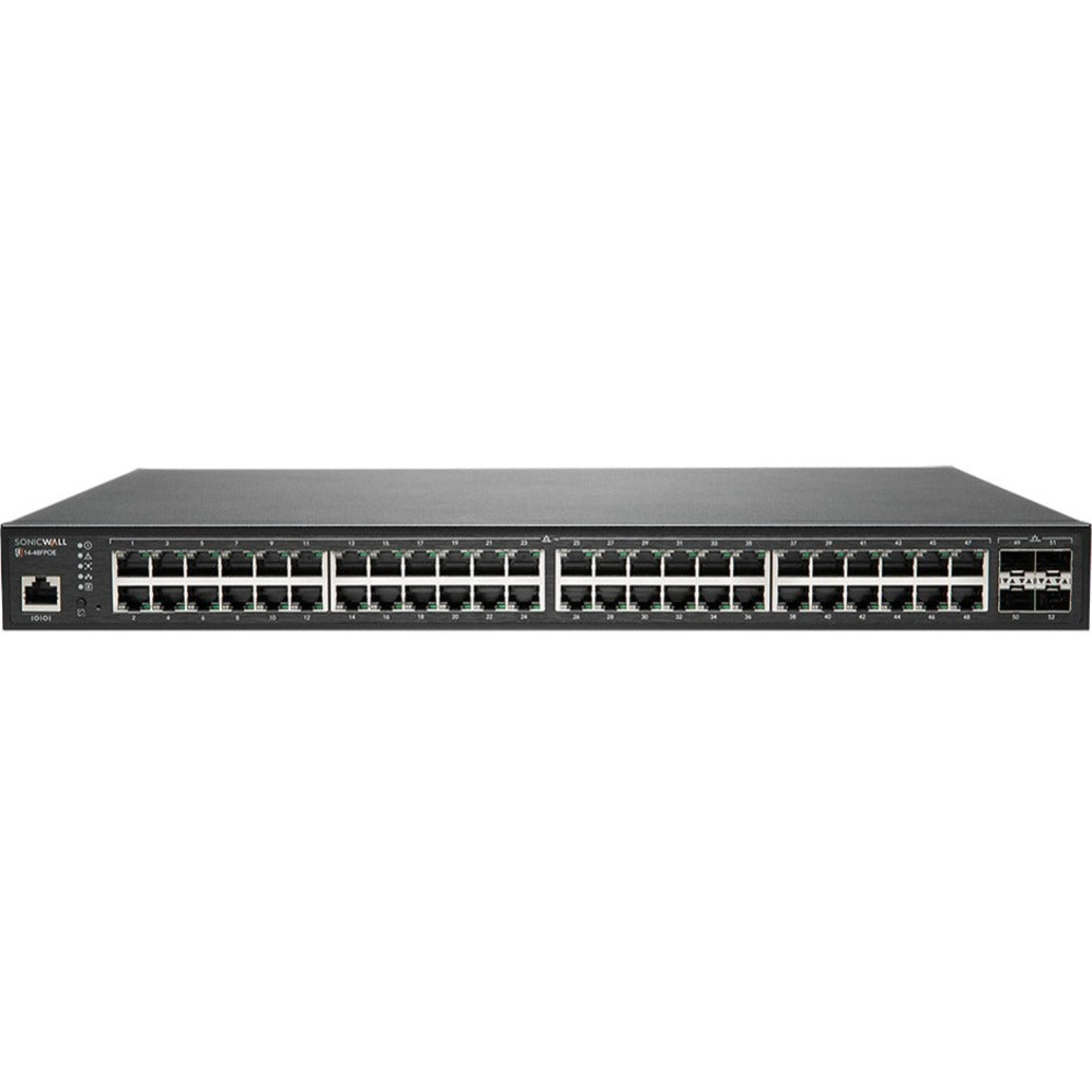 SonicWall 02-SSC-2466 Switch SWS14-48FPOE, 52 Network Ports, 10GBase-X, Gigabit Ethernet, 740W PoE Budget