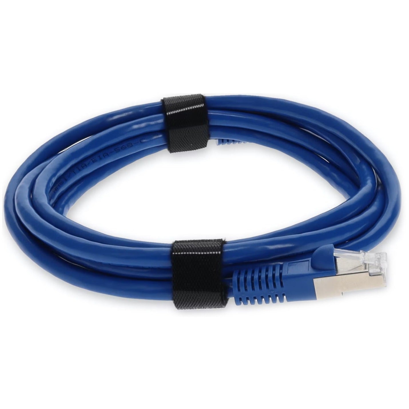 AddOn ADD-7FCAT7-BE 7ft RJ-45 (Male) to RJ-45 (Male) Straight Blue Cat7 S/FTP PVC Copper Patch Cable, Snagless Booted