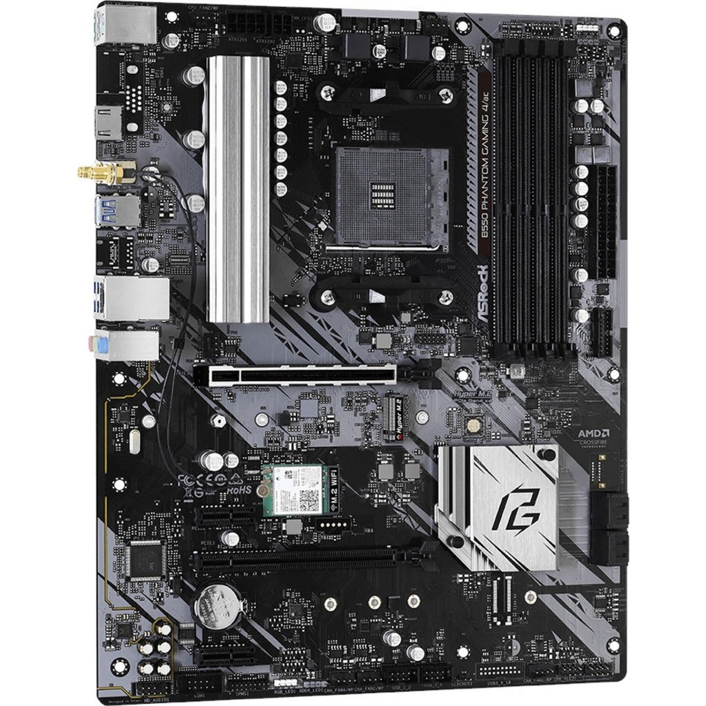 ASRock B550 PHANTOM GAMING AC Desktop Motherboard, ATX, AMD