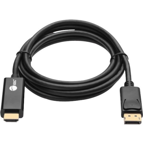 SIIG CB-DP1Q12-S1 DisplayPort 1.2 To HDMI 6ft Cable 4K/30Hz, Plug & Play, Gold-Plated Connectors