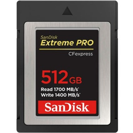 SanDisk SDCFE-512G-ANCNN Extreme PRO CFexpress Card Type B, 512GB Storage Capacity, 1.66 GB/s Read Speed, 1.37 GB/s Write Speed