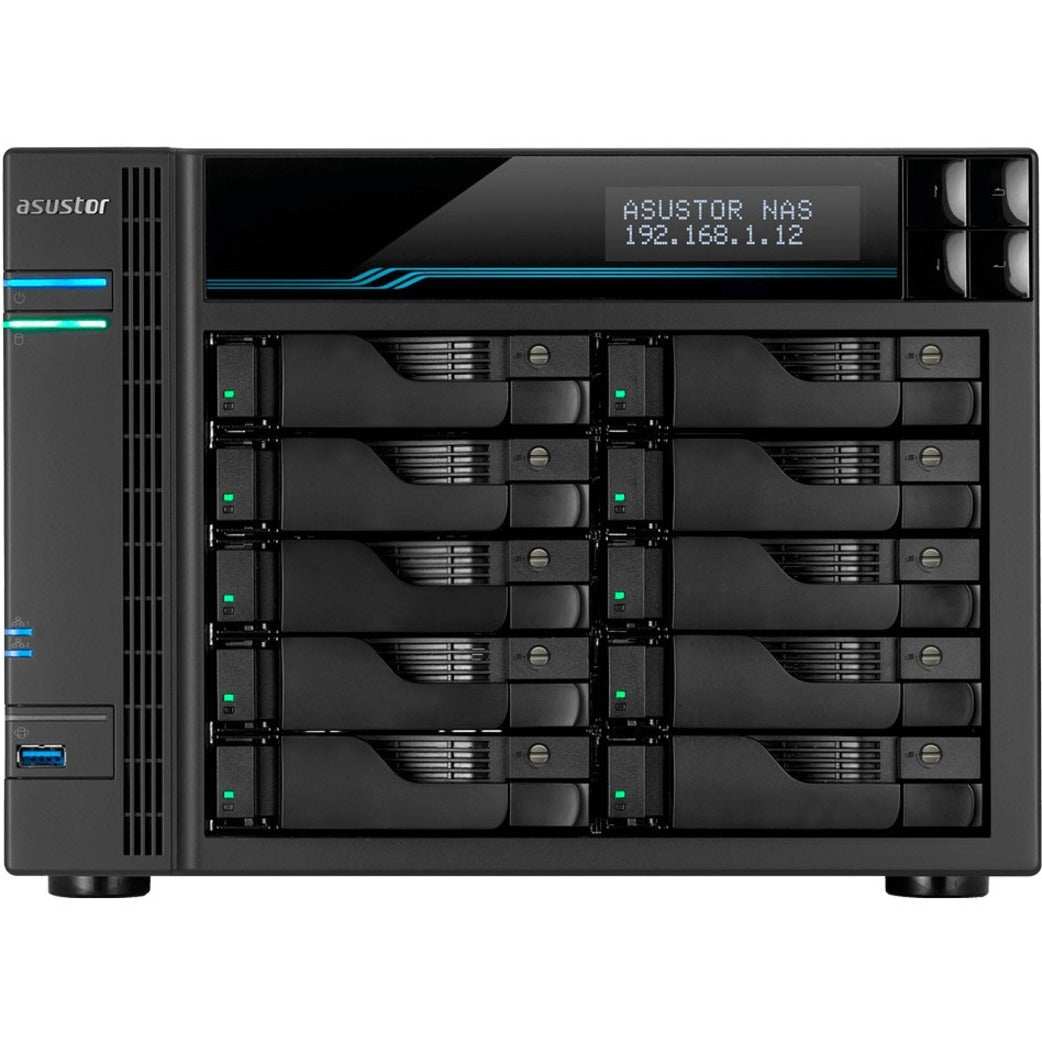 ASUSTOR AS7110T Lockerstor 10 Pro SAN/NAS Storage System, 10-Bay, 8GB DDR4, 10GbE Ethernet