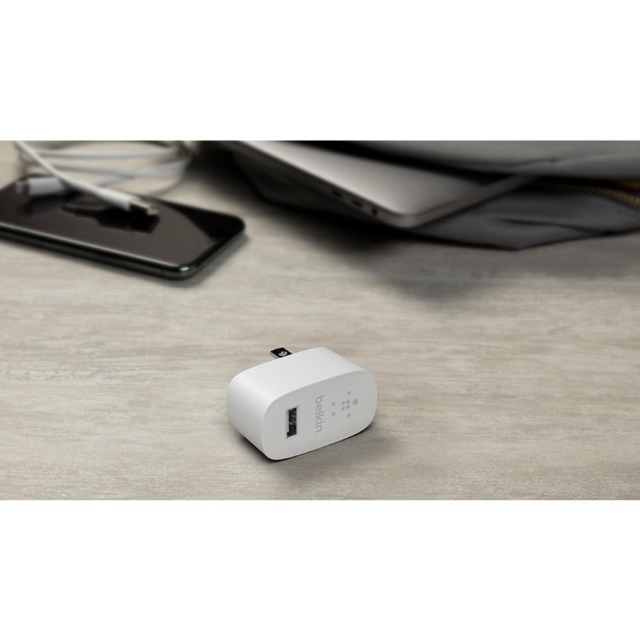 Belkin WCA002DQWH BOOST&uarr;CHARGE USB-A Wall Charger (12W), Fast Charging for Google Pixel 4, Samsung Galaxy, Apple iPhone, and More