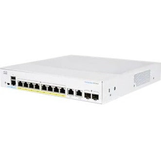 Cisco CBS350-8FP-2G Ethernet Switch CBS350-8FP-2G-NA, Gigabit Ethernet, 10 Ports, 120W PoE Budget
