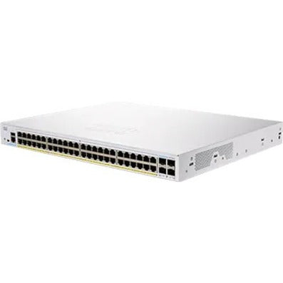 Cisco CBS350-48P-4G-NA 350 Ethernet Switch, 48-Port Gigabit PoE+, 4 SFP Slots, 370W PoE Budget