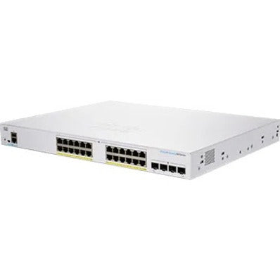 Cisco CBS350-24P-4X Ethernet Switch (CBS350-24P-4X-NA), 24 Ports, 10GBase-X, Gigabit Ethernet, PoE+, 195W PoE Budget