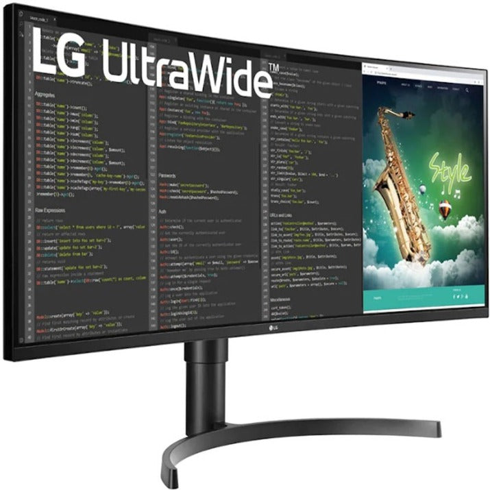 LG 35BN75C-B Ultrawide 35" Curved Screen LCD Monitor, UW-QHD, 21:9, Textured Black
