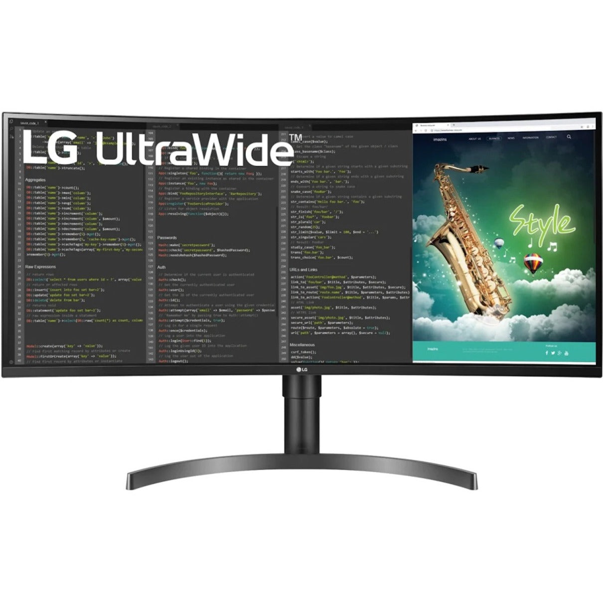 LG 35BN75C-B Ultrawide 35 Curved Screen LCD Monitor, UW-QHD, 21:9, Textured Black