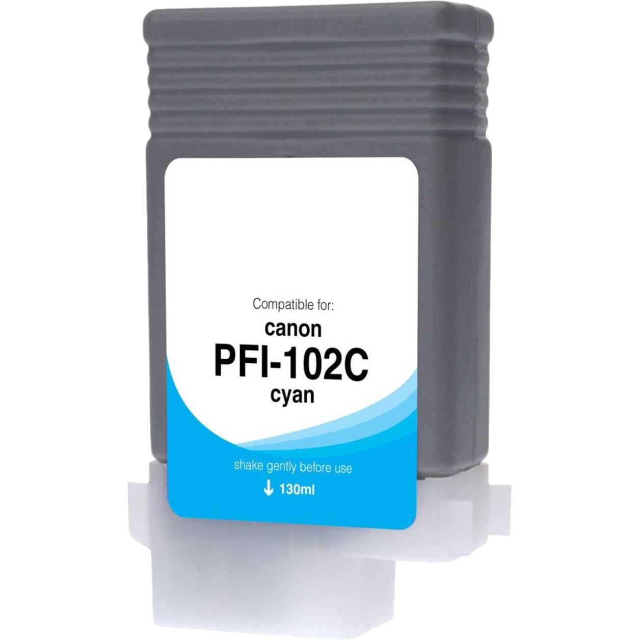 Clover Technologies WCPFI102C WF Non-OEM New Cyan Wide Format Ink Cartridge for Canon PFI-102, Compatible with Canon Printers