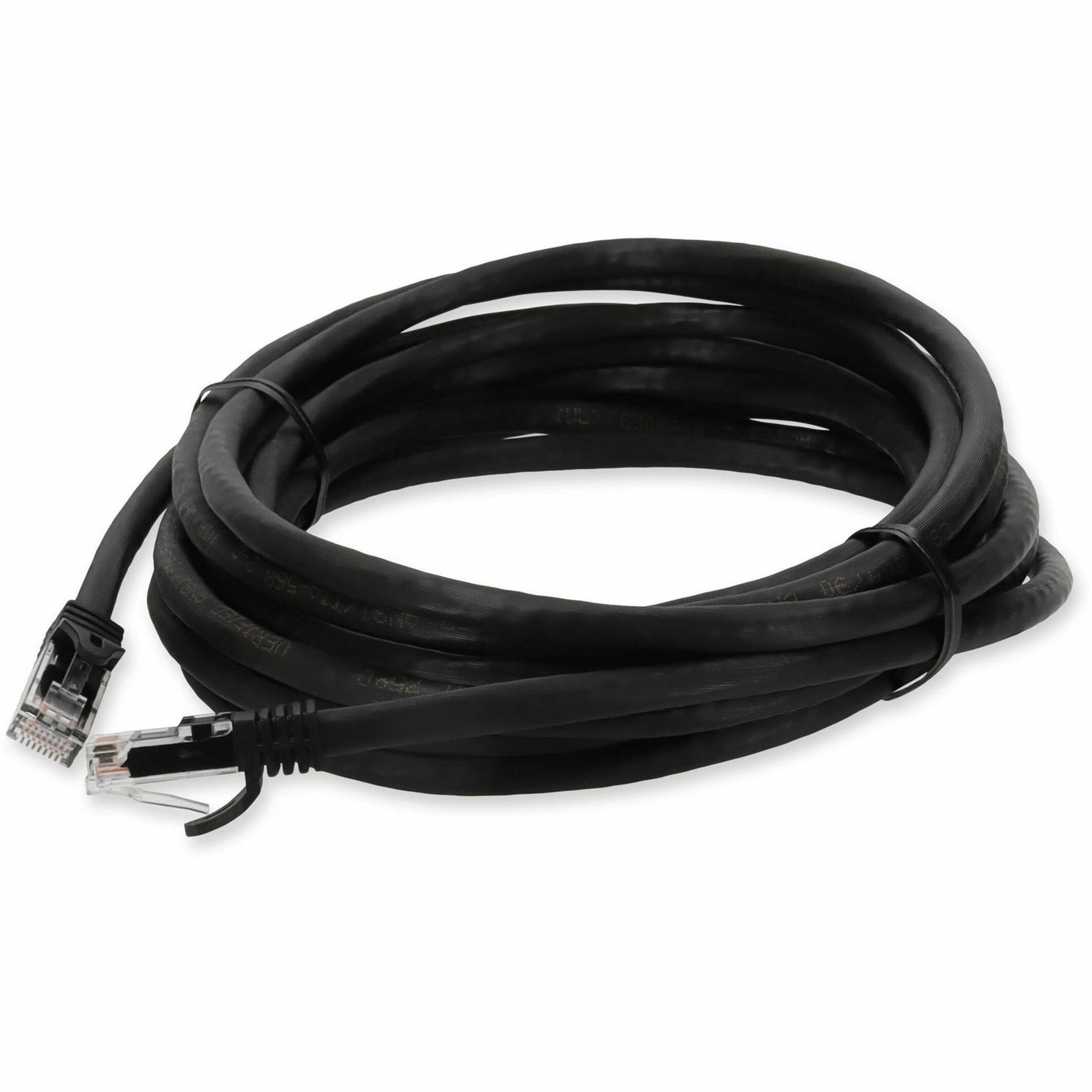 AddOn ADD-14FCAT6A-BK Cat.6a UTP Patch Network Cable, 14ft, Black