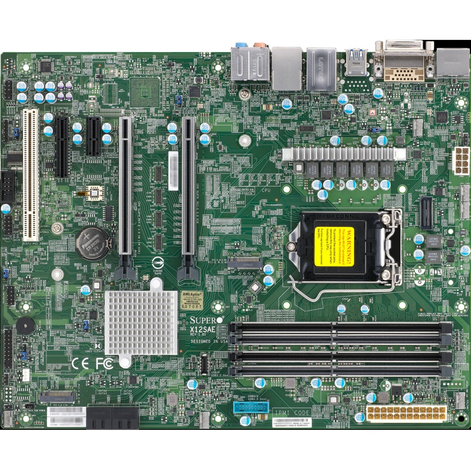 Supermicro MBD-X12SAE-B X12SAE Workstation Motherboard ATX Intel W480 Chipset DDR4 2XGBE 4XSATA3