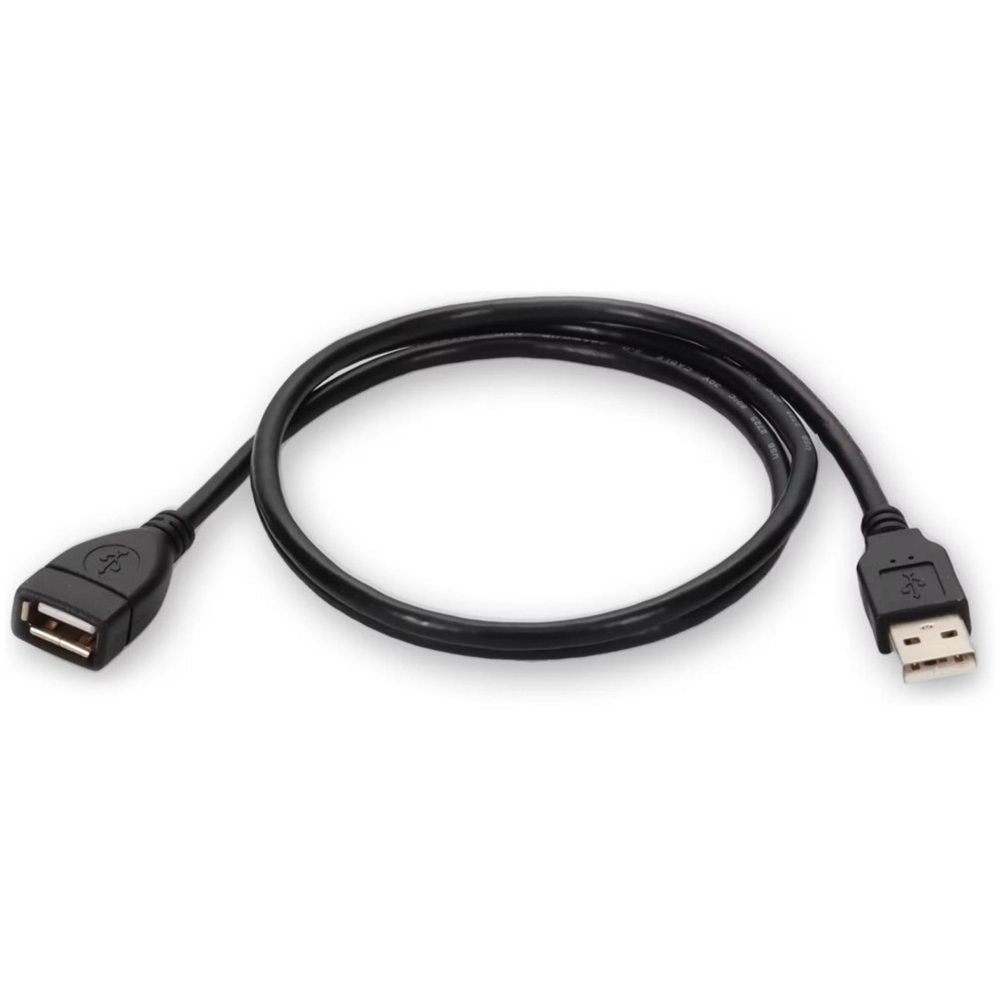 AddOn USBEXTAA3MF 3ft USB 2.0 (A) Male to Female Black Cable, Data Transfer Cable