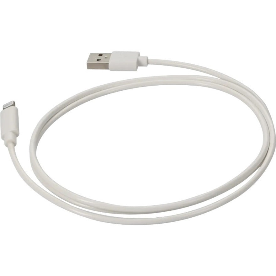 AddOn USB2LGT1MW 1.0m (3.3ft) USB 2.0 Male to Lightning Male White Cable, Data Transfer