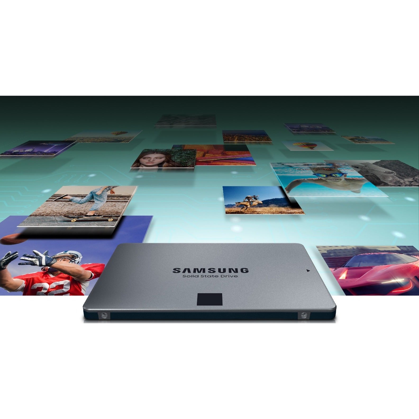 Samsung MZ-77Q2T0B/AM 870 QVO SATA III 2.5" SSD 2TB, High-Speed Storage for Windows, Mac, and Linux
