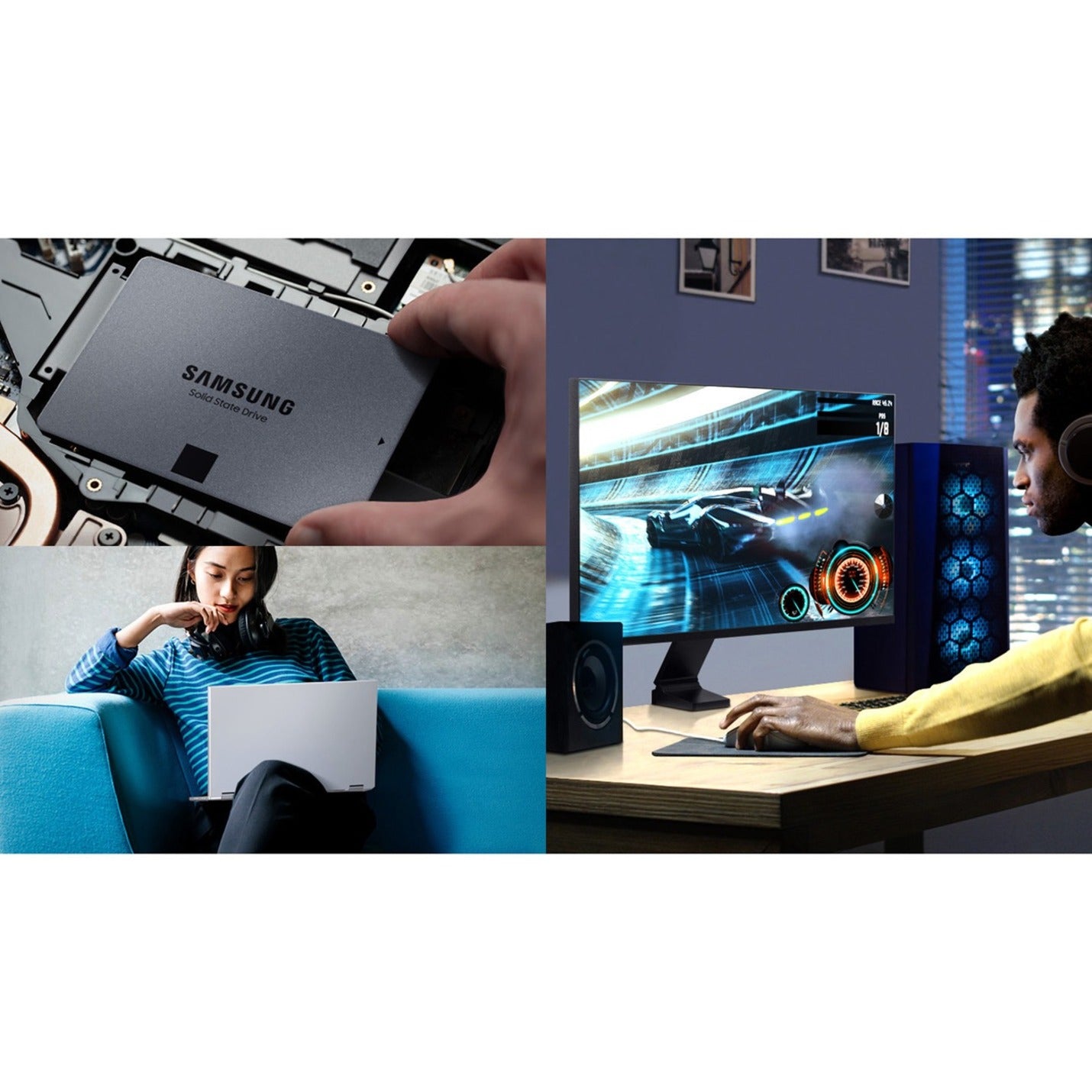 Samsung MZ-77Q8T0B/AM 870 QVO 8TB SATA 2.5" Internal Solid State Drive (SSD), 3 Year Warranty, 360 TB Endurance