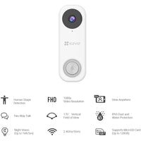 EZVIZ DB1C Wi-Fi Video Doorbell (EZDB1C1E2) Alternate-Image15 image