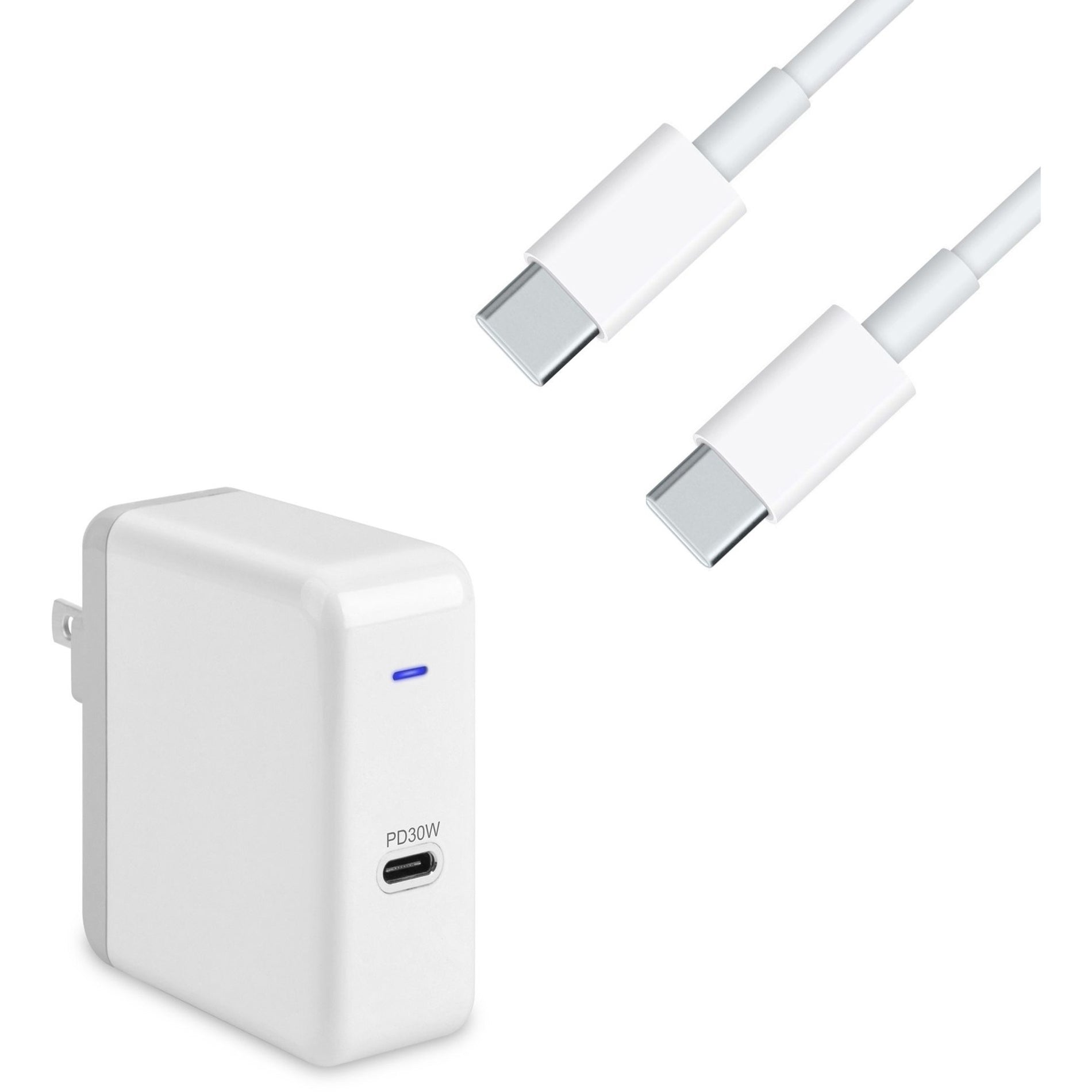 4XEM 4X30WMACKIT3 4XEM USB-C 30W Wall Charger/3ft UCB-C Cable Combo Kit, 2 Year Warranty, Apple MacBook Compatibility
