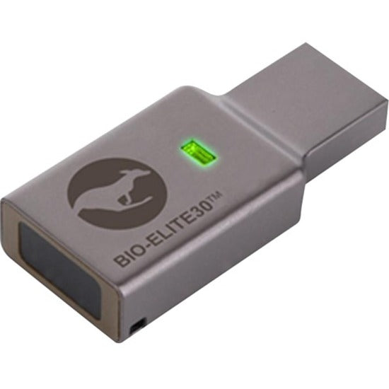Kanguru KDBE30-128G Defender Bio-Elite30 Fingerprint Encrypted USB Flash Drive, 128GB Storage, USB 3.0