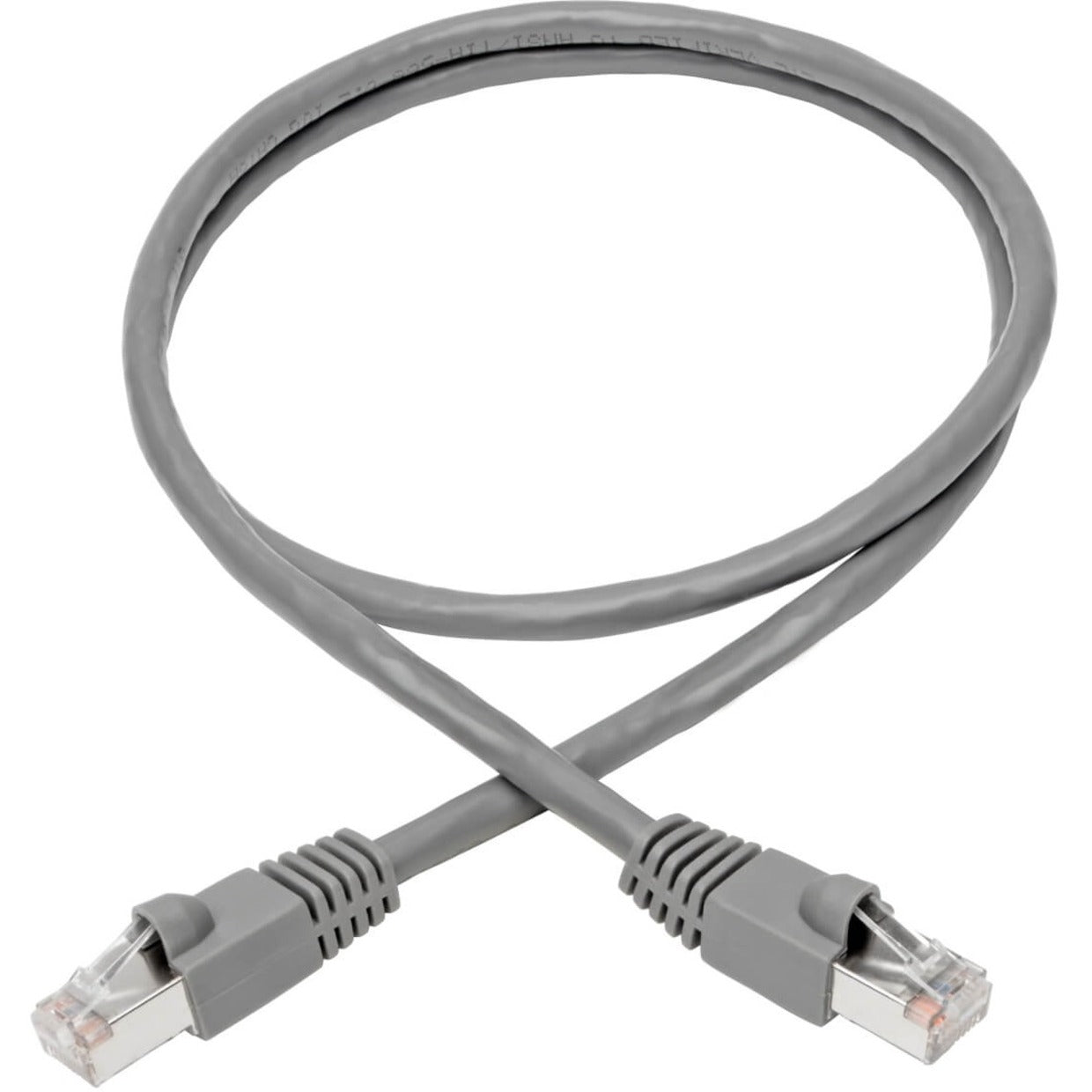Tripp Lite N262-002-GY Cat.6a STP Patch Network Cable, 2ft, 10G-Certified, Gray