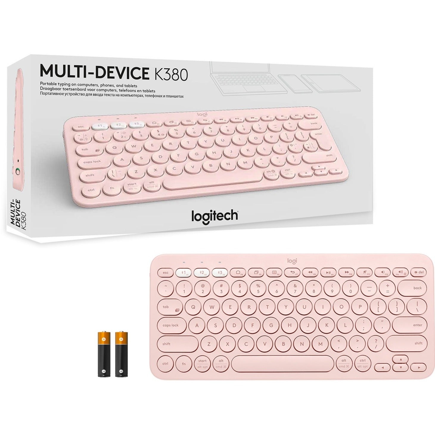 Logitech K380 Multi-device Bluetooth Keyboard - Slim, Quiet, and Lightweight [Discontinued]