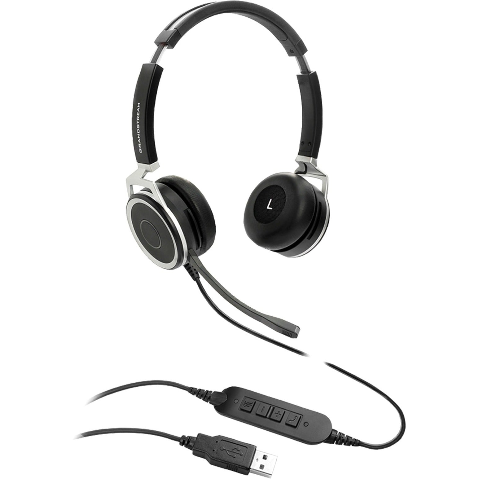 Grandstream GUV3005 Headset, Comfortable, Noise Cancelling, USB Type A