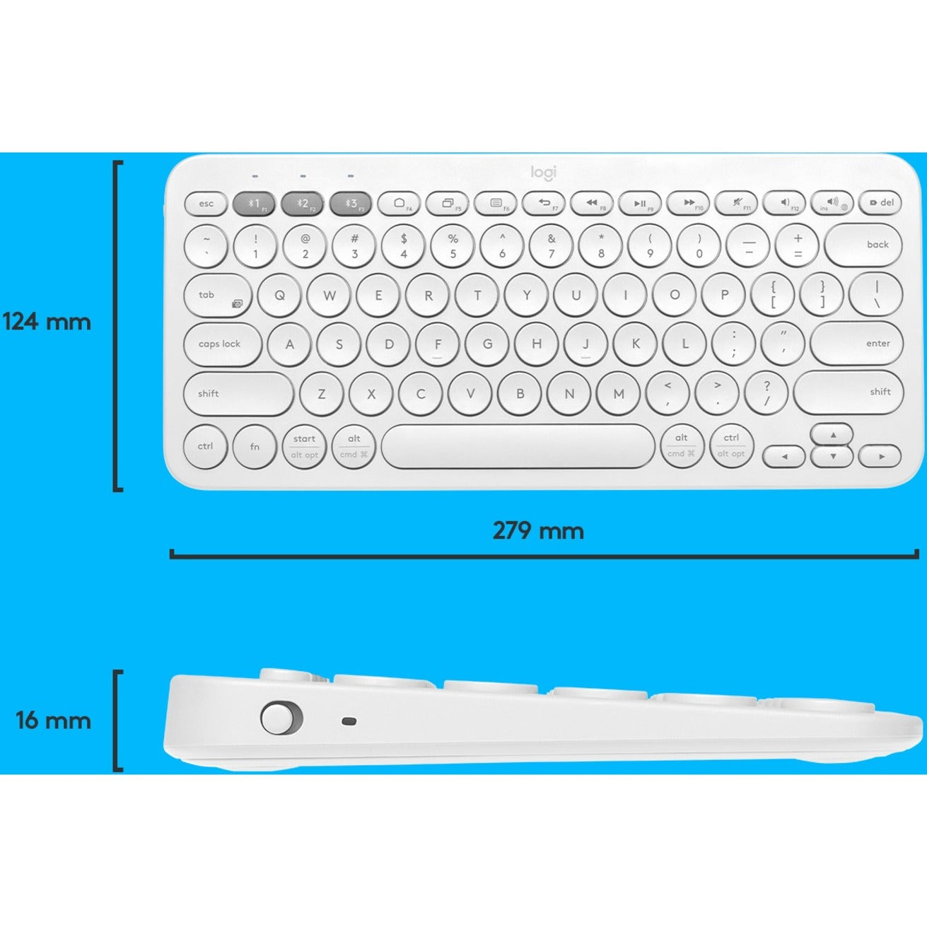 Logitech 920-009600 K380 Multi-device Bluetooth Keyboard, Lightweight, Low-profile Keys, Slim, Quiet Keys