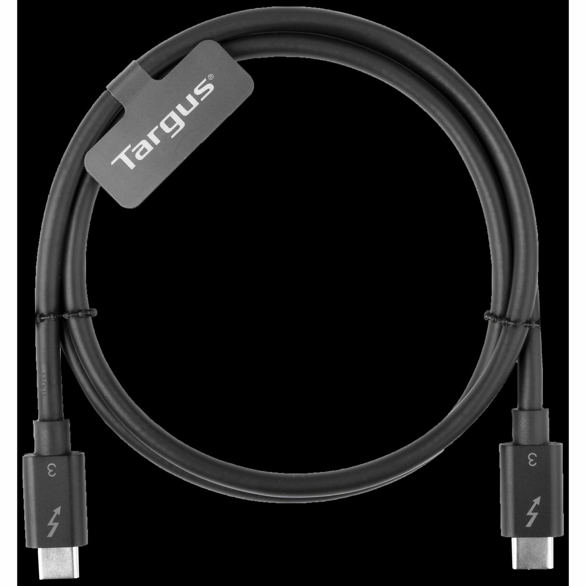 Targus ACC1128GLX 0.8M USB-C Male to USB-C Male Thunderbolt 3 Cable, 40Gbps Data Transfer Rate