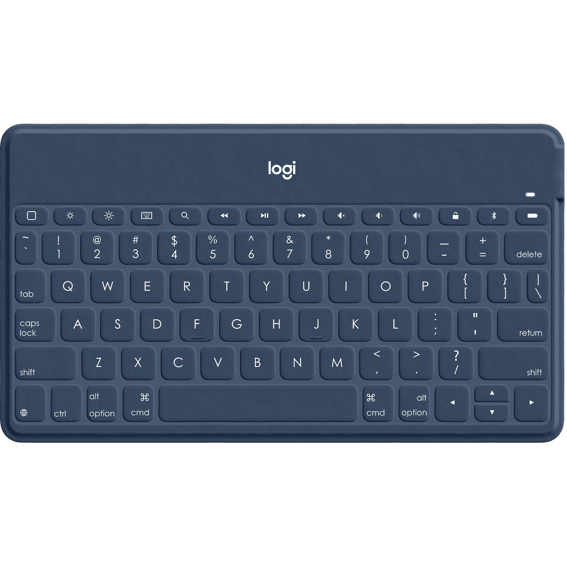 Logitech 920-010040 Keys-To-Go Keyboard, Bluetooth Wireless, Spill Proof, Rechargeable Battery, Slim, Blue