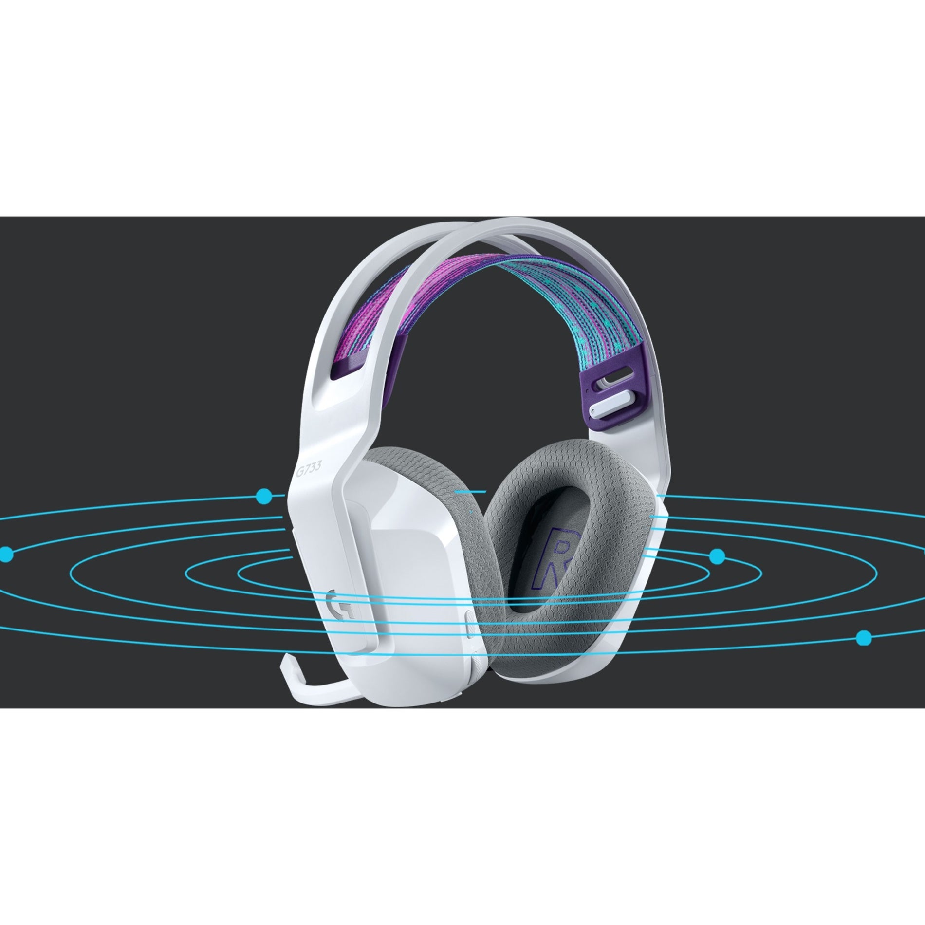 Logitech G733 LIGHTSPEED Wireless RGB Gaming Headset - Lilac (981-000889)