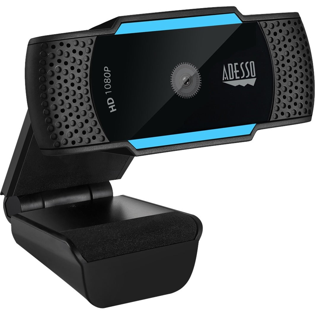 Adesso CYBERTRACKH5 1080P HD H.264 Auto Focus USB Webcam with Built-in Dual Microphone, 2.1 Megapixel, 30 fps