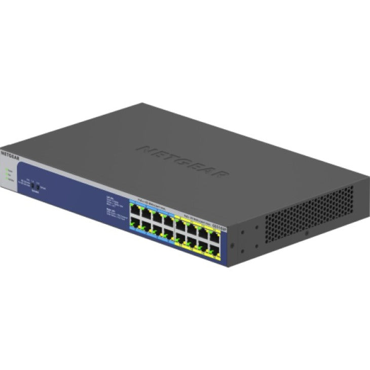 Netgear GS516UP-100NAS GS516UP Ethernet Switch, 16 Port Gigabit Ethernet PoE++ and PoE+, 380W PoE Budget