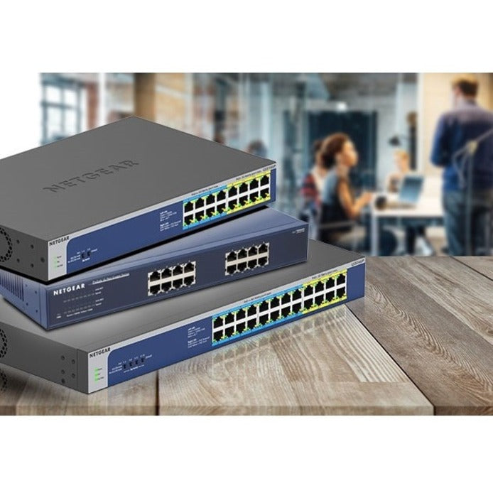 Netgear GS524UP-100NAS GS524UP Ethernet Switch, 24 Ports, 480W PoE Budget