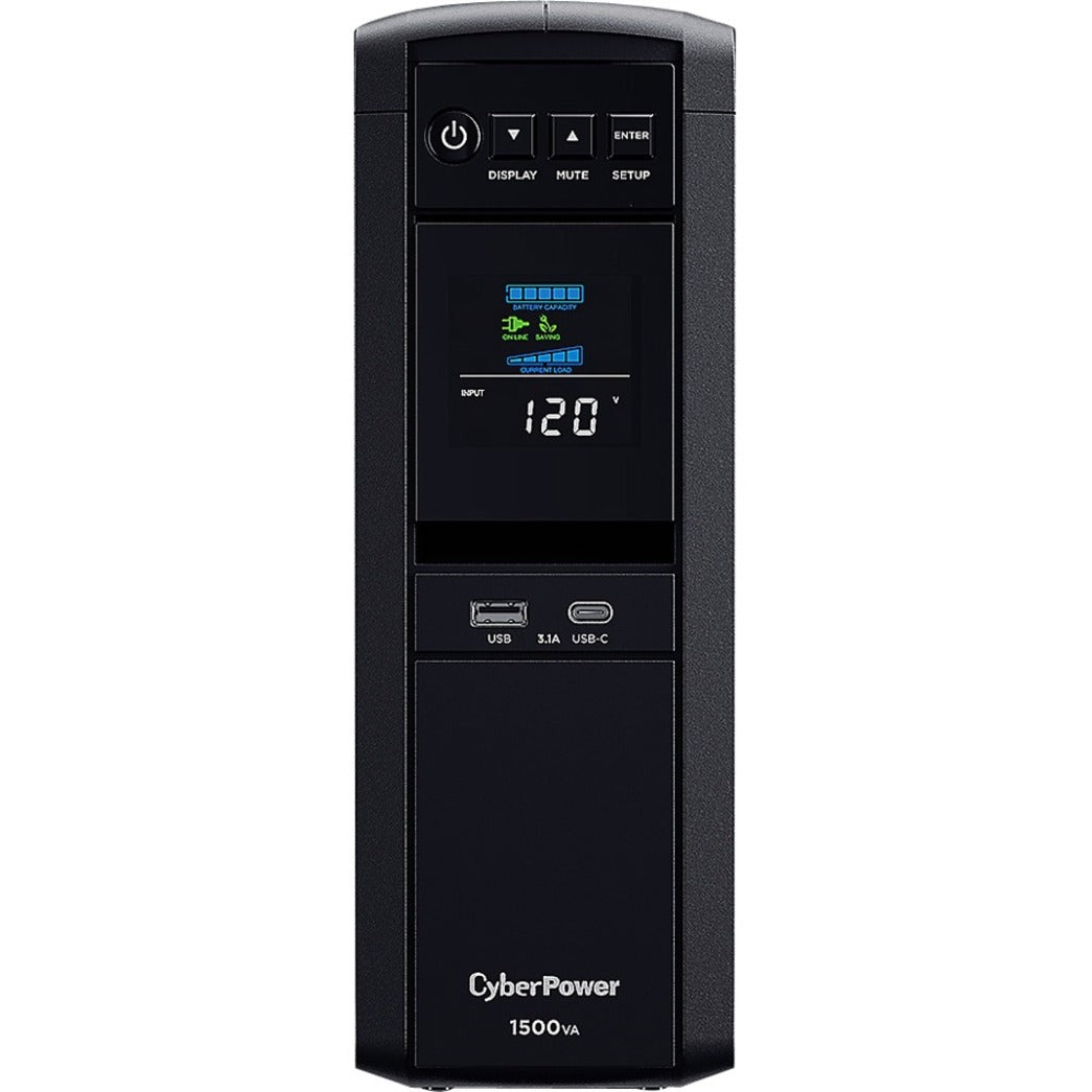 CyberPower CP1500PFCLCDA PFC Sinewave 1500VA Tower UPS, Reliable Power Protection