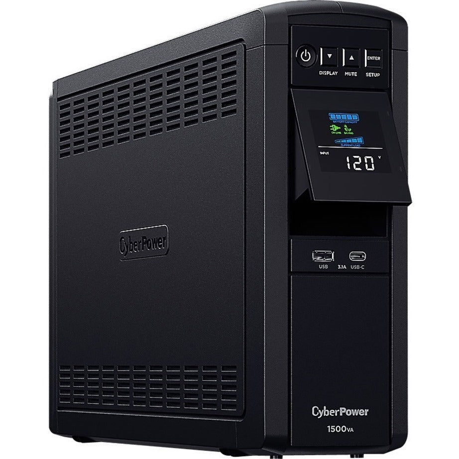 CyberPower CP1500PFCLCDA PFC Sinewave 1500VA Tower UPS, Reliable Power Protection