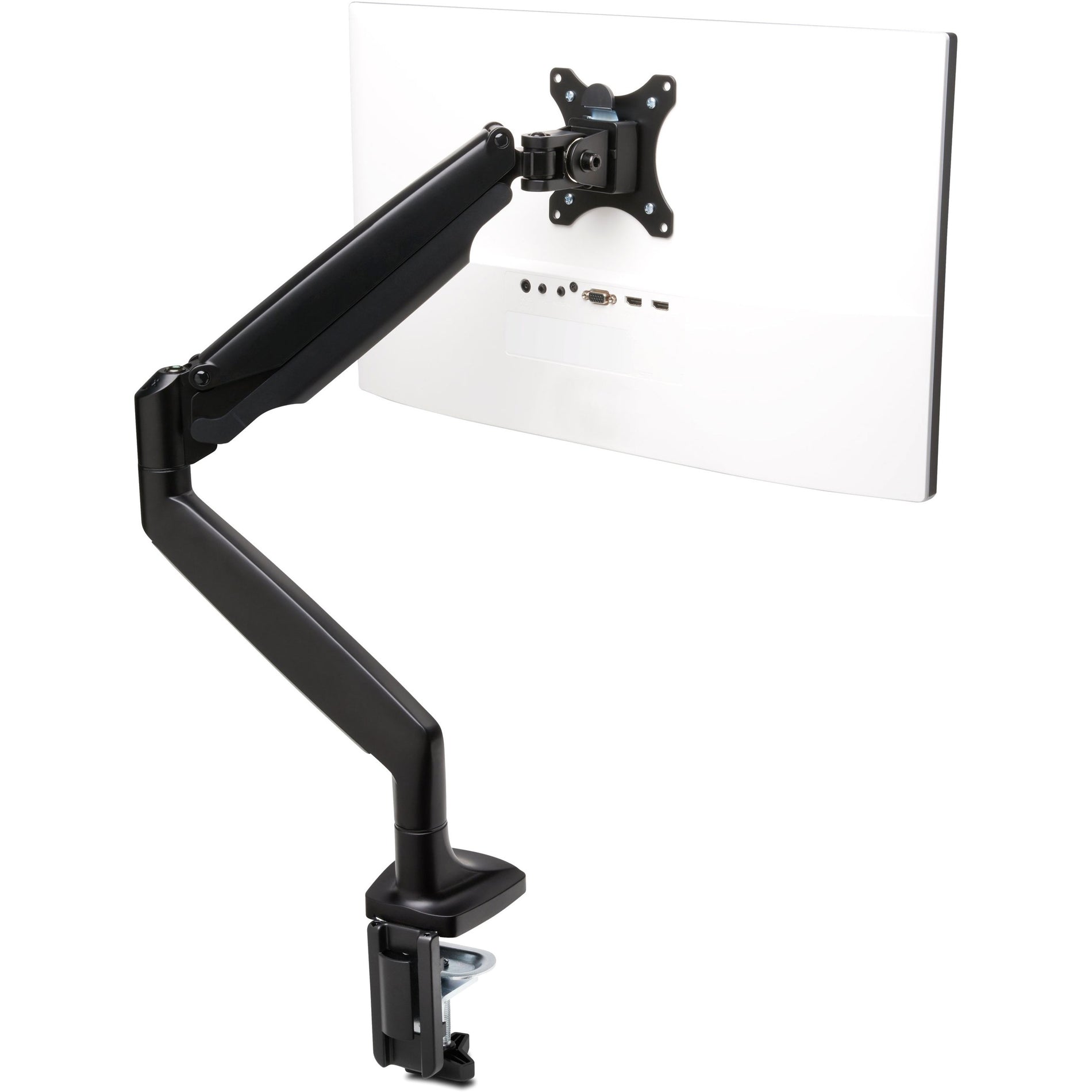 Kensington K59600WW SmartFit One-Touch Height Adjustable Single Monitor Arm, Black - Gas Spring, Articulating, Cable Management