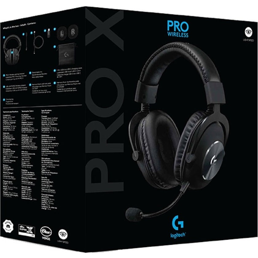 Logitech PRO X Wireless Lightspeed Gaming Headset, 50mm Drivers