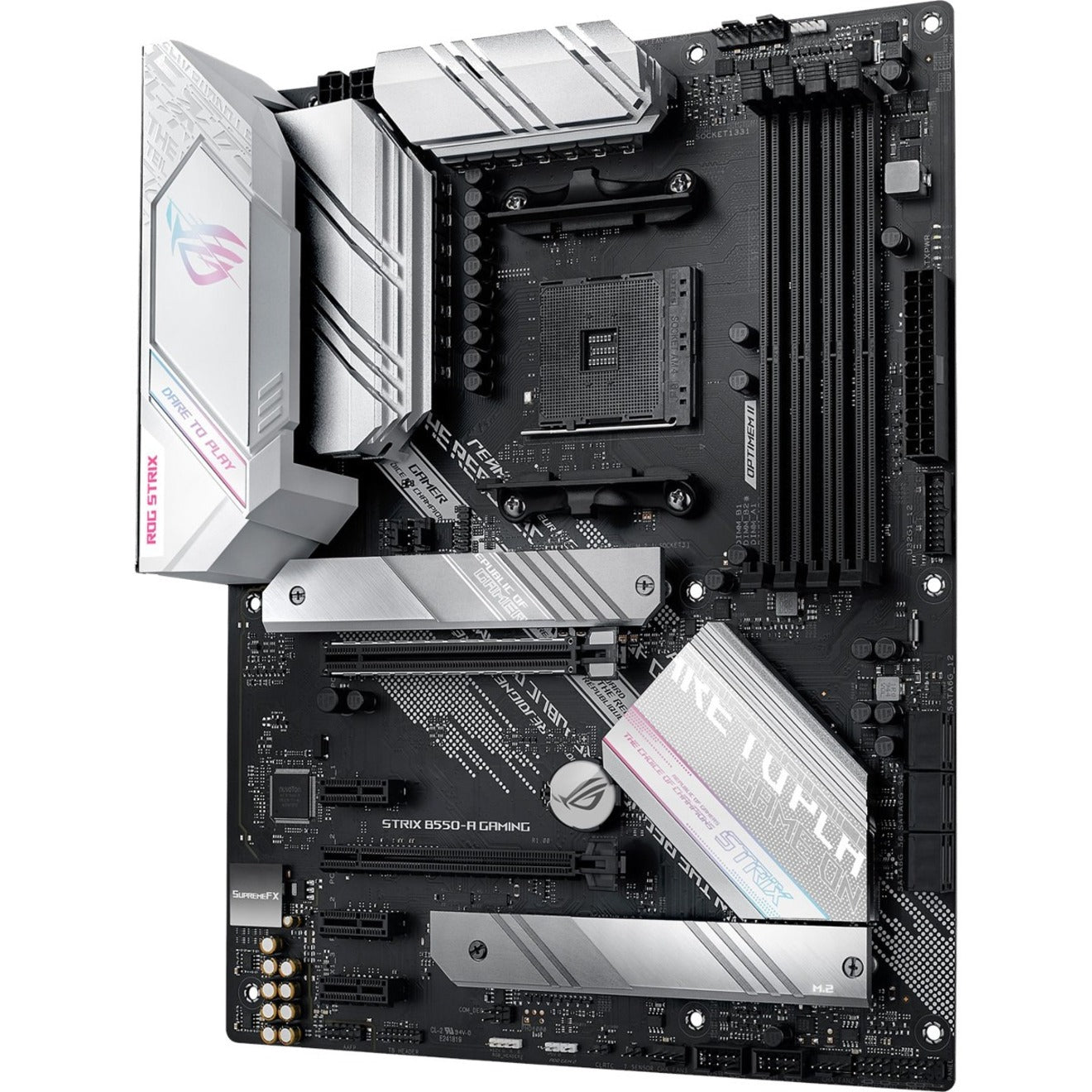 Asus ROG STRIX B550-A GAMING Desktop Motherboard ROG STRIX B550-A GAMING, AMD B550 Chipset, Socket AM4, ATX