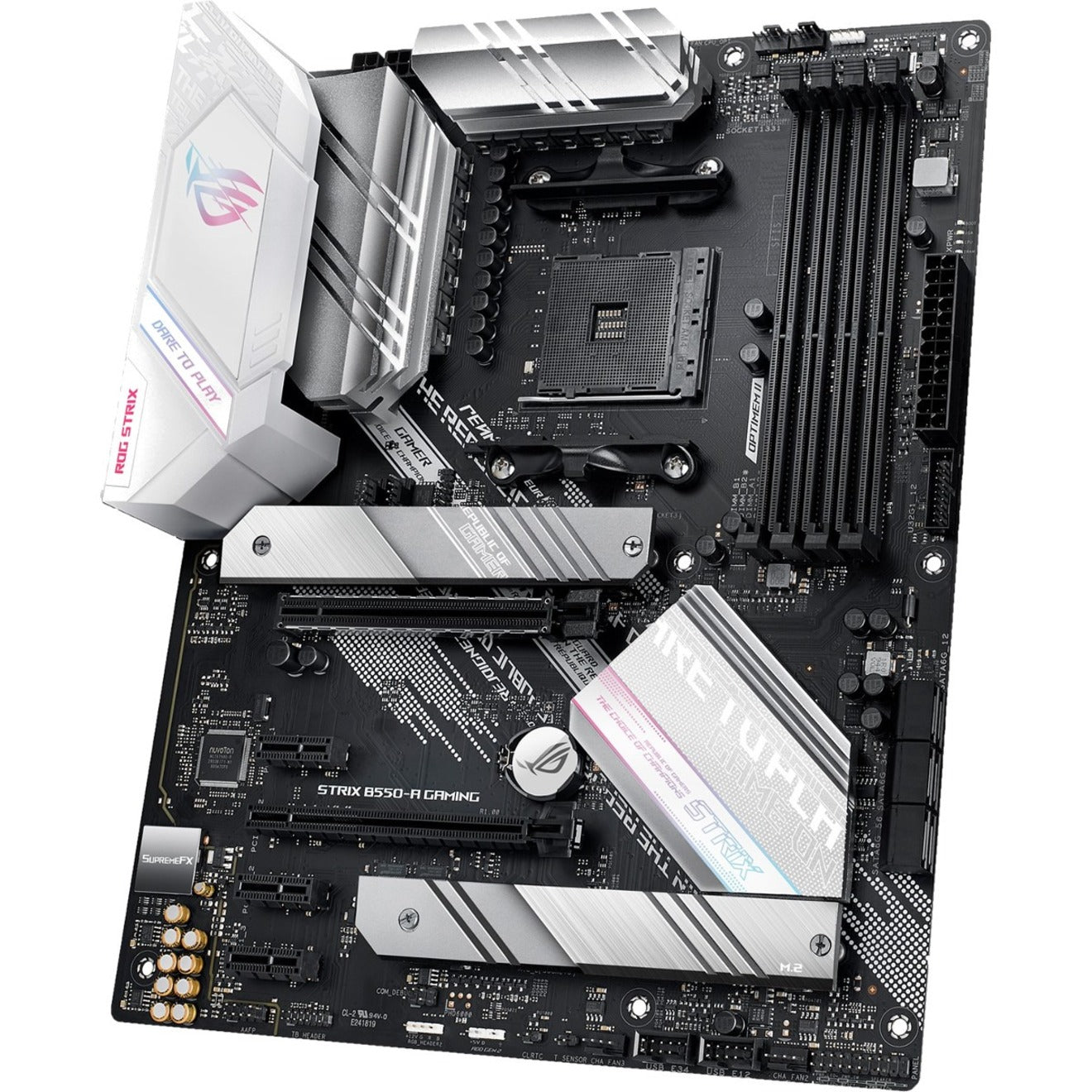 Asus ROG STRIX B550-A GAMING Desktop Motherboard ROG STRIX B550-A GAMING, AMD B550 Chipset, Socket AM4, ATX
