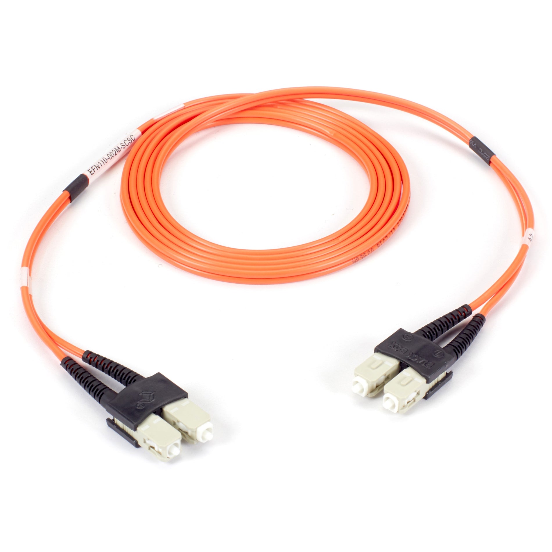 Black Box EFN110-002M-SCSC Fiber Optic Duplex Patch Network Cable, Multi-mode, 6.50 ft, Orange