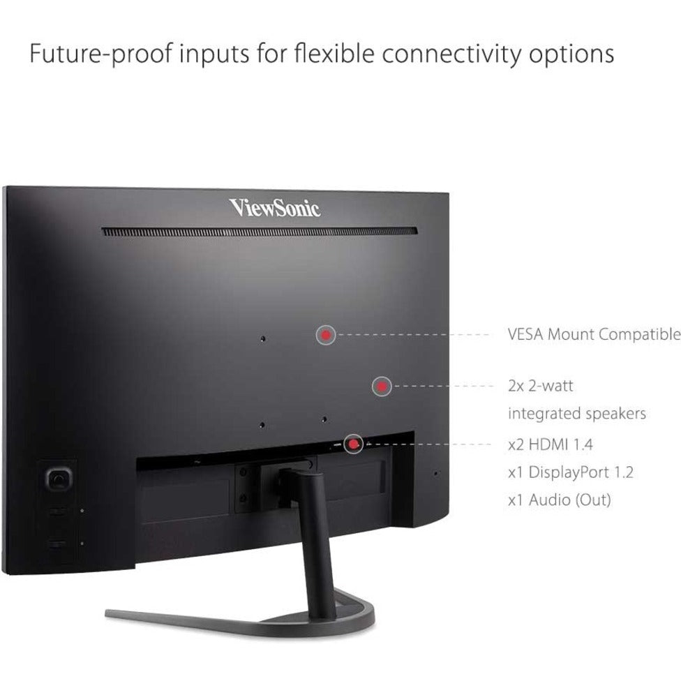 ViewSonic VX3268-PC-MHD 32" Curved Gaming Monitor, 165Hz, Full HD, FreeSync Premium