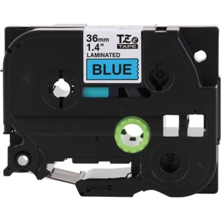 Brother TZE561CS P-touch Label Tape, Black on Blue, Grease Resistant, Grime Resistant, Strong, Durable