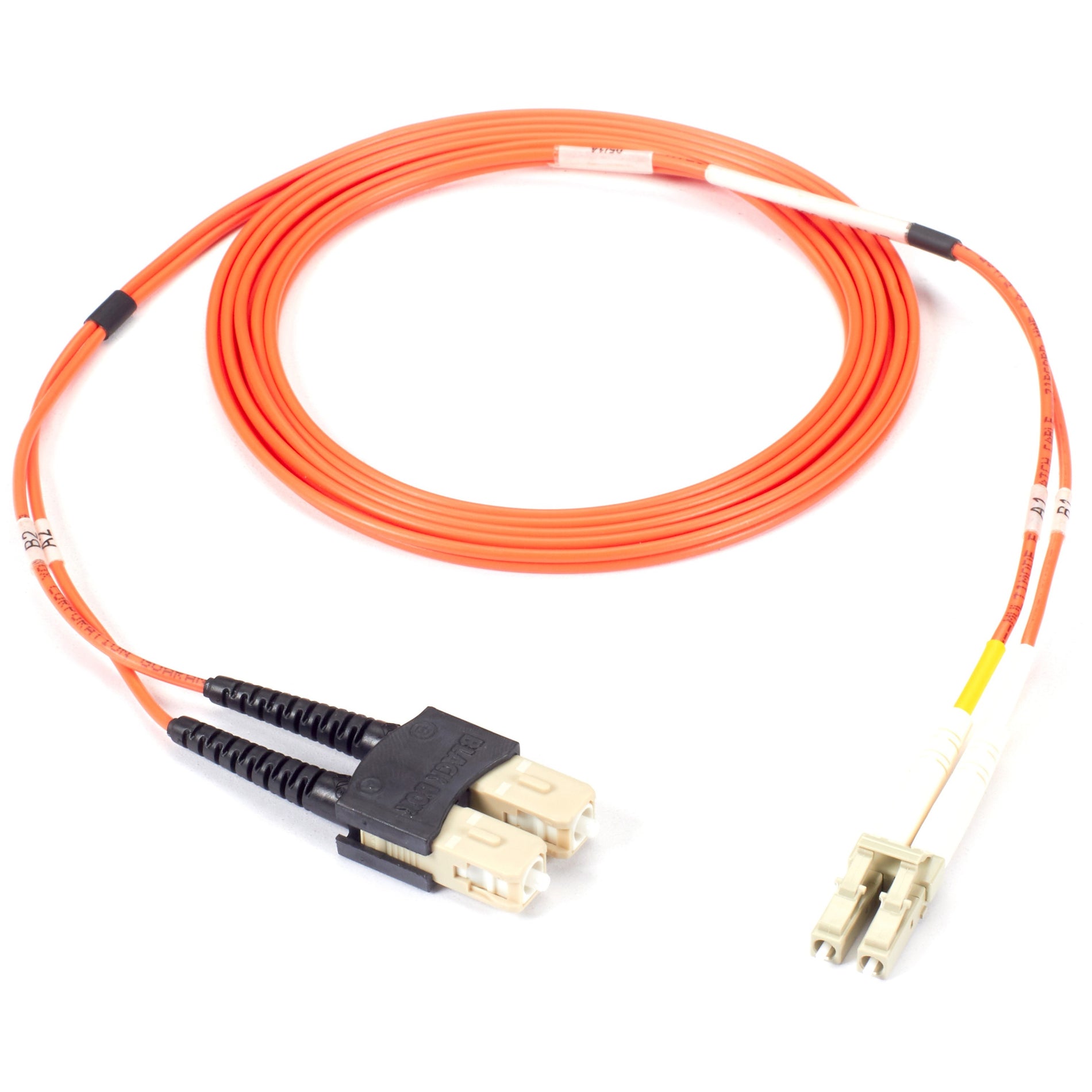 Black Box EFN110-003M-SCLC Fiber Optic Duplex Patch Network Cable, Multi-mode, 9.80 ft, SC to LC Male Connectors, Orange Jacket
