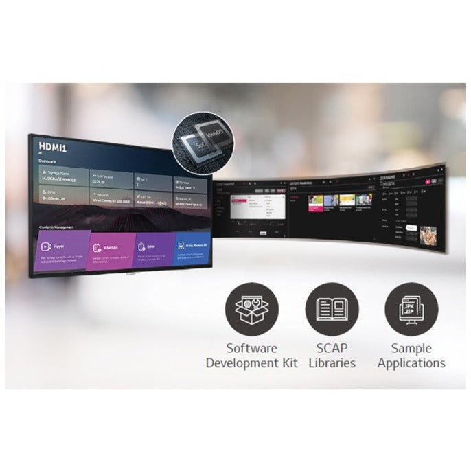 LG 55UH5F-H 55UH5F-H Digital Signage Display, 55" Ultra HD, webOS 4.1, 500 Nit Brightness, 10-bit Color Depth, 95% BT.709 Color Gamut