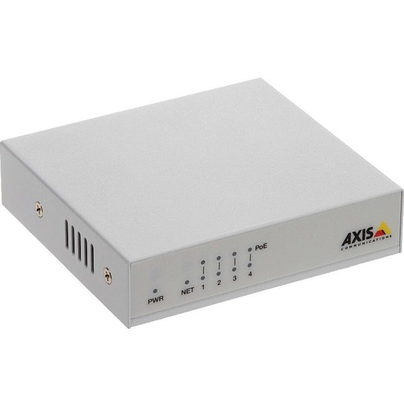 AXIS 02101-004 D8004 Unmanaged PoE Switch, 4 Port Fast Ethernet, 60W PoE Budget