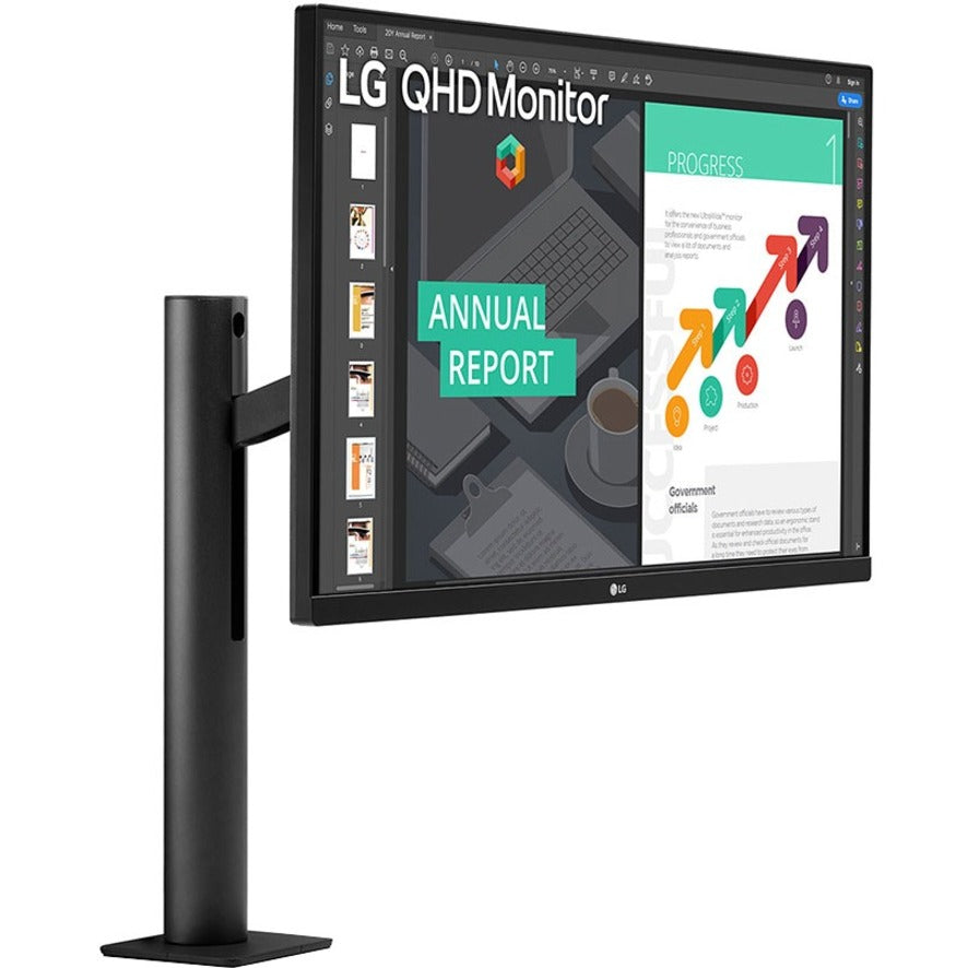 LG 27BN88Q-B 27" WQHD LCD Monitor, 99% sRGB, FreeSync, Textured Black