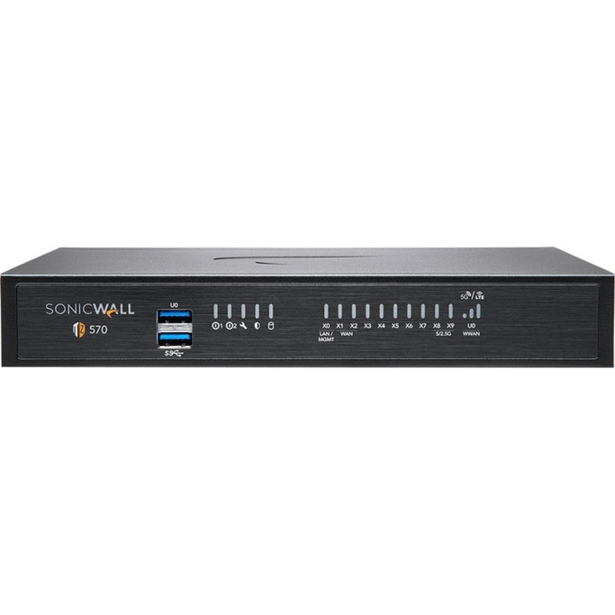 SonicWall 02-SSC-5676 TZ570 Network Security/Firewall Appliance, 8 Ports, TotalSecure Advanced Edition, 1 Year Warranty