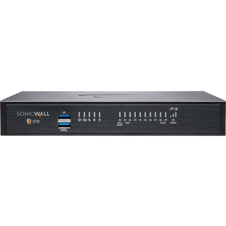 SonicWall 02-SSC-5694 TZ570 High Availability Firewall, 8 Ports, USB, 5 Gigabit Ethernet, Rack-mountable/Desktop
