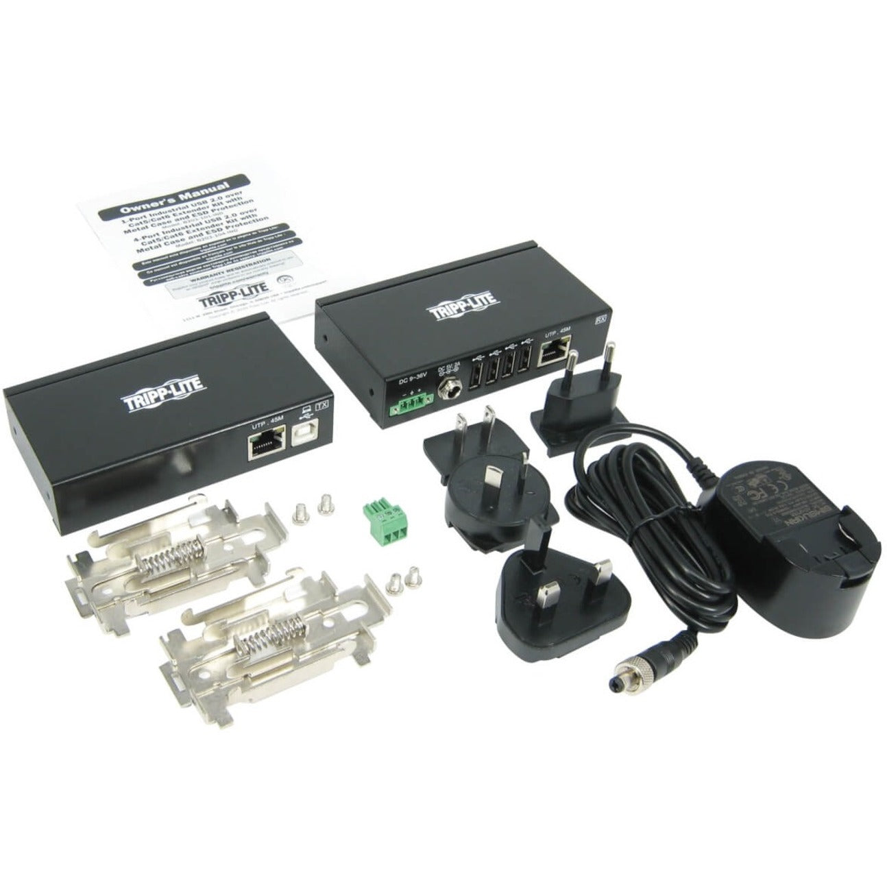 Tripp Lite B203-104-IND Video Extender Transmitter/Receiver, USB Network RJ-45, 150 ft Range