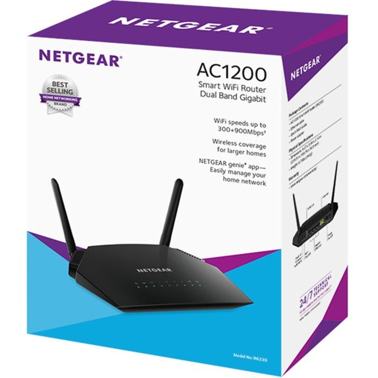 Netgear R6230 Wi-Fi 5 IEEE 802.11ac Ethernet Wireless Router (R6230-100NAS) Alternate-Image1 image
