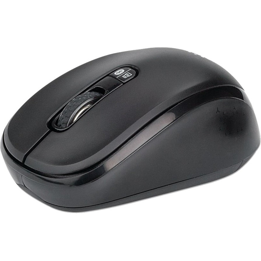 Manhattan 179478 Dual-Mode Mouse, Bluetooth 4.0, Wireless 2.4GHz, 1600 DPI, Black